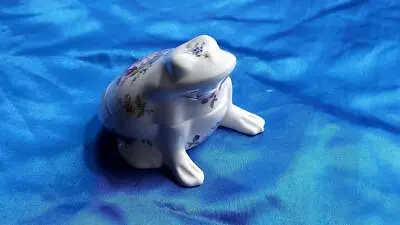 Buy Hammersley Fine  Bone China Frog Trinket Box Howard Sprays Pattern 6.5 Cm High • 6.98£