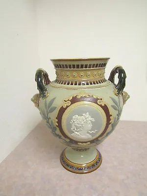 Buy Mettlach Pottery 1978 Two Handled Bulbous Urn Cir.1900 • 462.98£