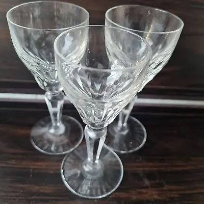 Buy Vintage Cut Glass Sherry Glasses X 3 • 6£