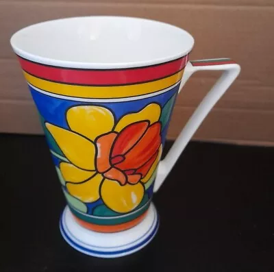 Buy St Michael Bone China Mug Coffee Cup Art Deco Clarice Cliff Like Bright Floral  • 0.99£
