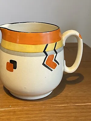 Buy Stunning Vintage Clarice Cliff Styled Art Deco Jug Small Chip Made England  6  • 7.50£