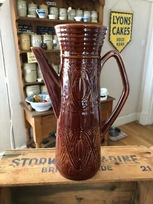 Buy Vintage Saxony Ellgreave 1960’s 1970’s Tall Brown Coffee Pot – Great Shape!  • 9.99£