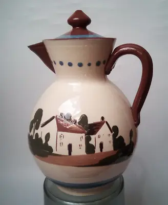 Buy WATCOMBE  PotteryTorquay  Coffee Pot  W Cottages And Motto  21 Cm • 14£