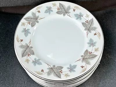 Buy Vintage 12 Set Side Plates Vinewood Ridgway Ceramic Pottery White Mist Pattern • 29.99£