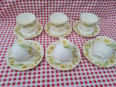 Buy Vintage Duchess Bone China Tea Set Greensleeves Green Flowers Teacups Saucers • 14.99£
