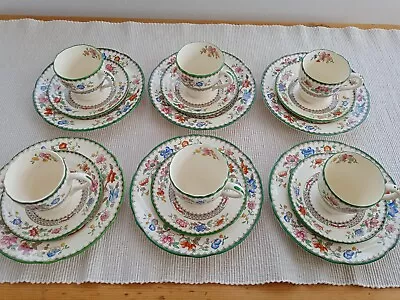 Buy 6 Copeland Spode Chinese Rose Coffee Cups, Saucers And Side Plates  • 25£