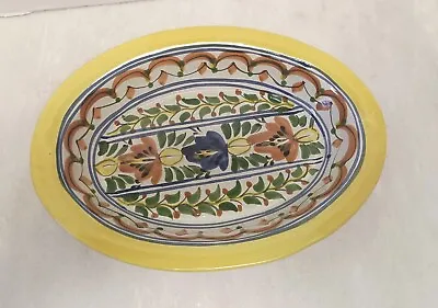 Buy Vintage Hand Painted Mexican Pottery Serving Dish • 20.87£