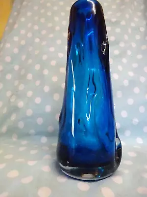Buy Whitefriars  Kingfisher Blue Glass Knobbly Vase 9 1/2   Wilson & Dyer  No. 9612 • 55£