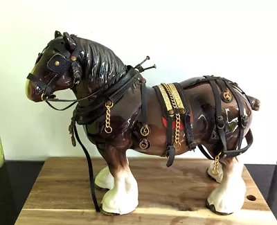 Buy Shire Horse Dark Brown  pottery  / Porcelain Large Shire Horse App 11  X 10  • 45£