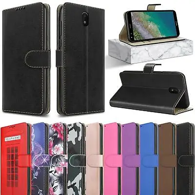 Buy For Nokia C01 Plus Case, Slim Leather Wallet Magnetic Flip Stand Phone Cover • 5.45£