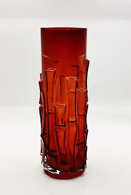 Buy Vintage Bo Borgstrom Scandinavian Large Bamboo Glass Vase • 33.99£