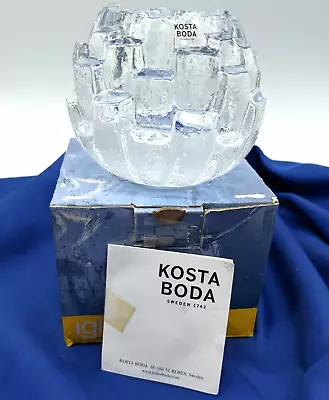 Buy Kosta Boda Crystal Igloo Votive Candle Holder Signed Sweden - In Box • 16.32£