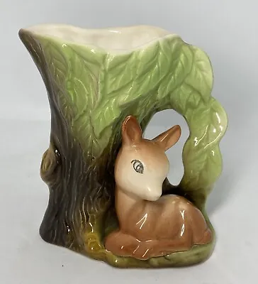 Buy Vintage Small Withernsea Eastgate Pottery England Deer Tree Trunk Ornament • 8.90£