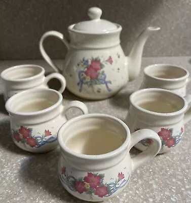 Buy Vintage Charming Farm Fine Stoneware 6PC Tea Set # 2160 Taiwan • 26.57£