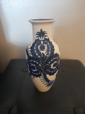 Buy Vintage Old Tupton Ware Blue & White Vase • 25£