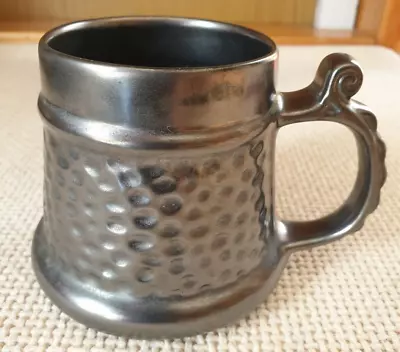 Buy Vintage Prinknash Abbey Pottery England Mug /  Tankard Gun Metal Grey Glaze • 7.50£
