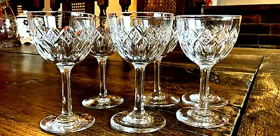 Buy Lovely Set Of Art Deco Crystal Cut Glass Champagne Sherbet Coupes • 38£