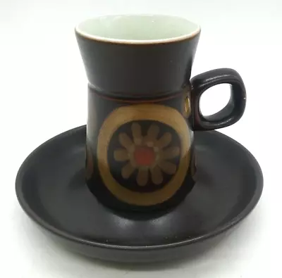Buy Vintage 1970s Denby Pottery Arabesque Coffee Cup & Saucer. Very Good Condition. • 9.99£