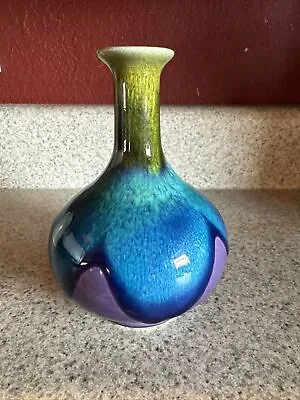 Buy Unique Vntg Norleans Japan Drip Glaze MCM Ceramic Vase 4” X 5  • 19.46£