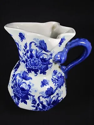 Buy Beautiful Vintage Victoria Ware  Ironstone Flow Blue Large Pitcher Jug Vase • 24.97£