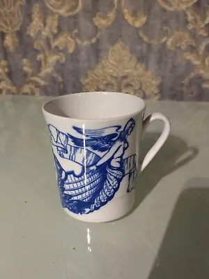 Buy Blue & White Leningrad Porcelain Factory Tea Mug Made In USSR • 15£