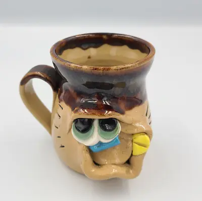 Buy Pretty Ugly Pottery Face Mug Decorative Glazed Stoneware Wales 4  • 14.99£