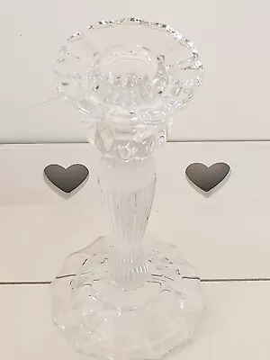 Buy Glass Cut Candlestick Dinner Candle Holder Vintage French Country  • 12.95£