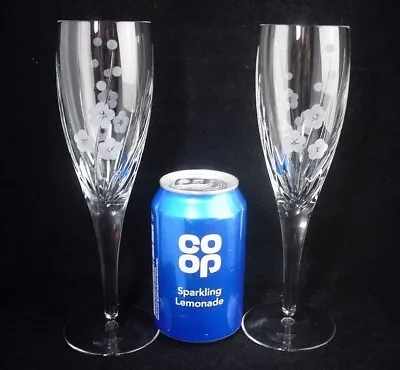 Buy Pair Of Royal Doulton CHELSEA Champagne Flutes Glasses 8.5 H (unsigned) • 24.99£