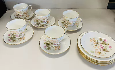 Buy Duchess Bone China Colette Floral Tea Set - Cups, Saucers & Dessert Plates • 35£