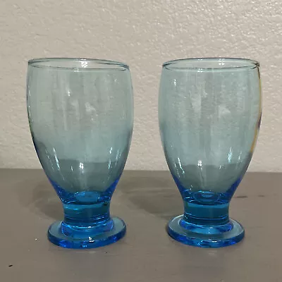 Buy Cristar Sky Blue Lexington Footed Glasses Water Wine Goblets 12 Oz Set Of 2 • 11.38£
