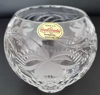 Buy Royal Brierley Crystal  FUCHSIA  Vase Bowl • 8£