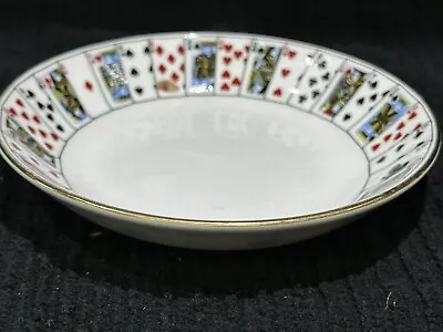 Buy Queens Bone China Staffordshire Playing Cards “Cut For Coffee “ Bowl  12cm • 4.99£