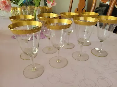 Buy Tiffin-Franciscan Rambler Rose Goblet Gold Set • 74.95£
