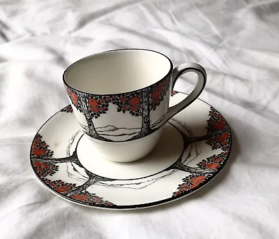 Buy Crown Ducal Orange Tree Rare Gem Shaped Demitasse Coffee Cup And Saucer • 44.99£
