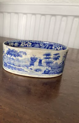 Buy Antique Spode Oval Dish Blue & White Backstamp 1770 - 1800 RARE • 10£