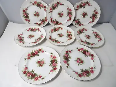 Buy 8  Royal Standard Bone China English Rose Pattern- 8   Dessert Plates • 46.47£