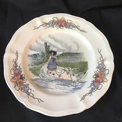 Buy Vintage Sarreguemines Obernai Dinner Plate With Geese 20cm Signed By  M Loux • 9.99£