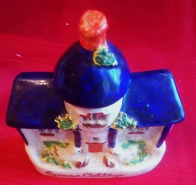 Buy Vintage Staffordshire - Flat Backed  - Hand Painted China Cottage With 2 Geese • 10.99£