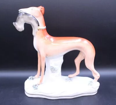 Buy Antique STAFFORSHIRE POTTERY Greyhound With Hare Ceramic Figurine 20cm - I10 • 9.99£