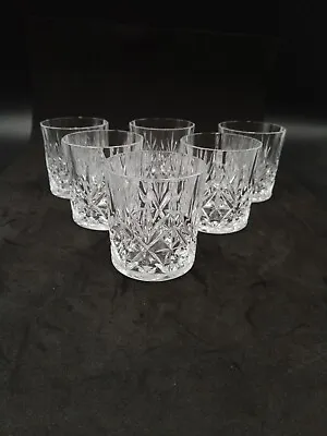 Buy Lead Crystal Pressed Glass Whiskey Tumblers Set Of 6 • 20£