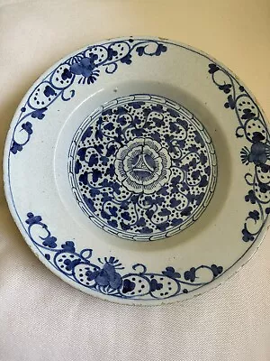 Buy 18th Century Looking Blue & White Delft Plate Charger • 57£