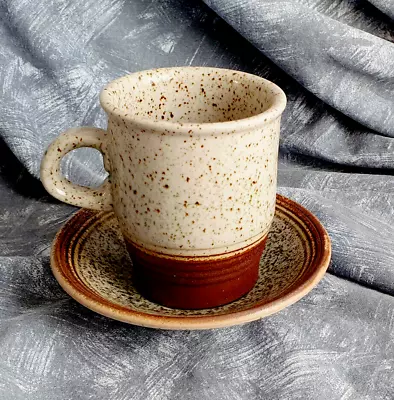 Buy PURBECK POTTERY — PORTLAND — 220 Ml — COFFEE CUP & SAUCER — OVEN TABLE — 1970s • 10.50£