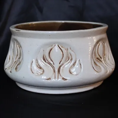 Buy Bretby Art Pottery 8  Cream Glazed Ceramic Crocus Bowl/Planter, C.1910's • 28.50£
