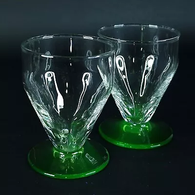 Buy Art Deco Uranium Glass Whitefriars Glasses - Circa 1930's • 19.95£