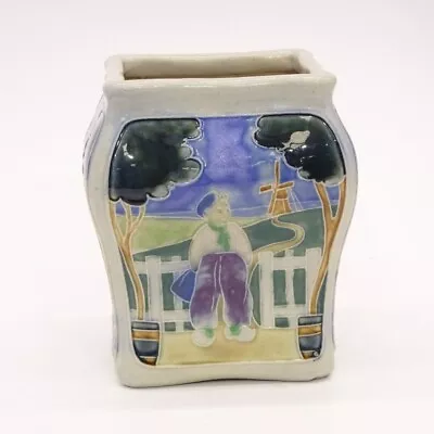 Buy Royal Doulton Lambeth Stoneware Vase By Leslie Harradine 17cm Tall • 20£