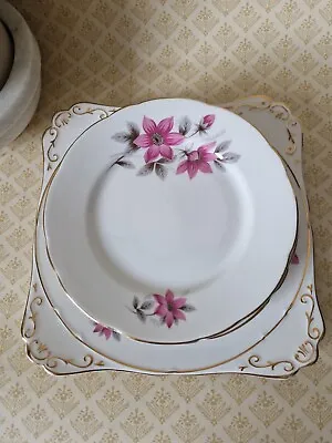 Buy Set Of 7 Vintage Royal Stafford Evesham Tea Plates Dining Floral Bone China • 40£