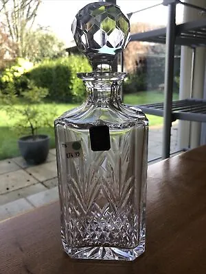 Buy Edinburgh Crystal Cut Glass Whisky Decanter From Harrods 40+ Yrs Old. New Unused • 45£