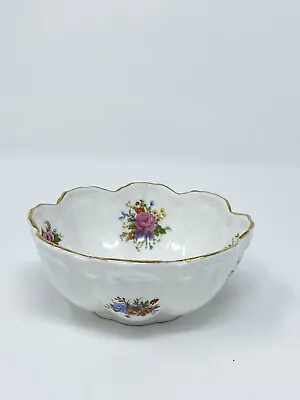 Buy Queens Fine Bone China Rosina China Co. Ltd. Bowl Floral Pattern White England • 5.70£