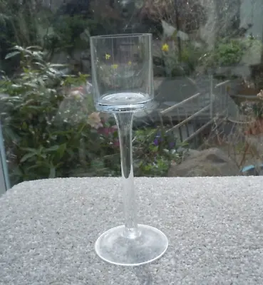 Buy Stemmed Clear Glass Candle Holder 20cm • 5.50£