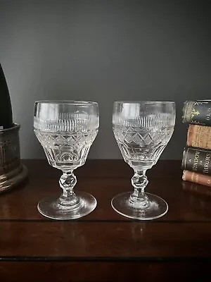 Buy Antique Georgian Regency Crystal Port Dram Wine Glasses | C1830 | Anglo Irish • 54.99£